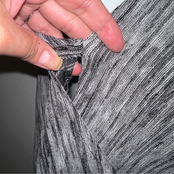 BCBGMaxAzria sleeveless faux Wrap around top, size medium, gray/black - Picture 14 of 16